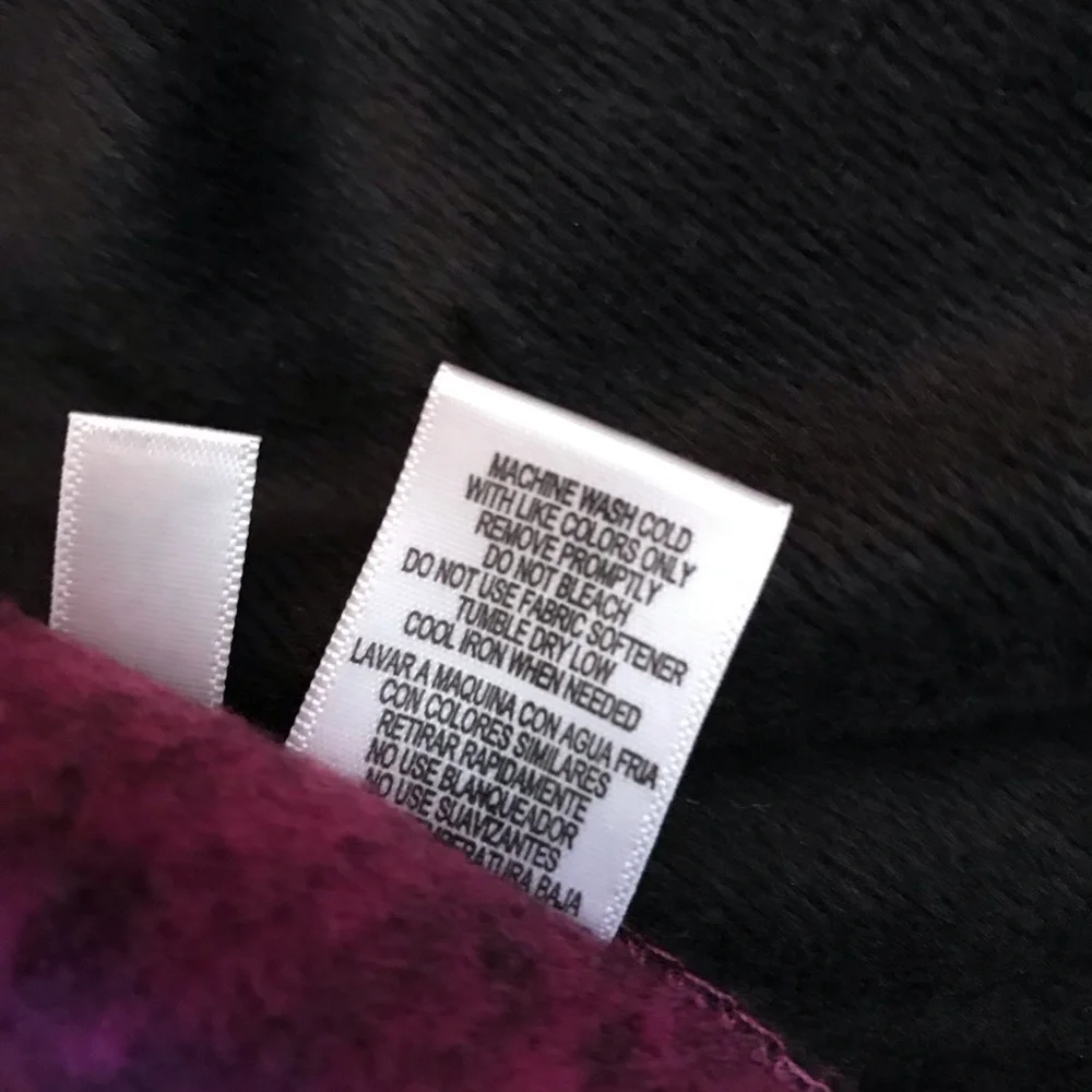 Marc New York Fleece Zip Up Jacket Womens Plus XXL 2XL Purple Black Zip Pockets - Picture 11 of 11